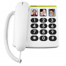 Téléphone fixe filaire grandes touches blanc Doro